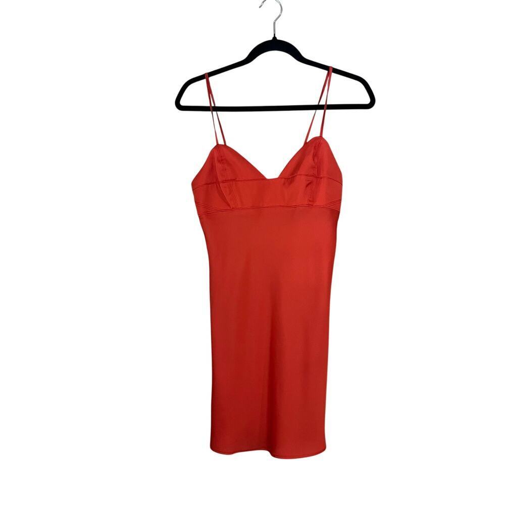 Free People Intimately Free Orange Slip Mini Dress Y2K 90s XS